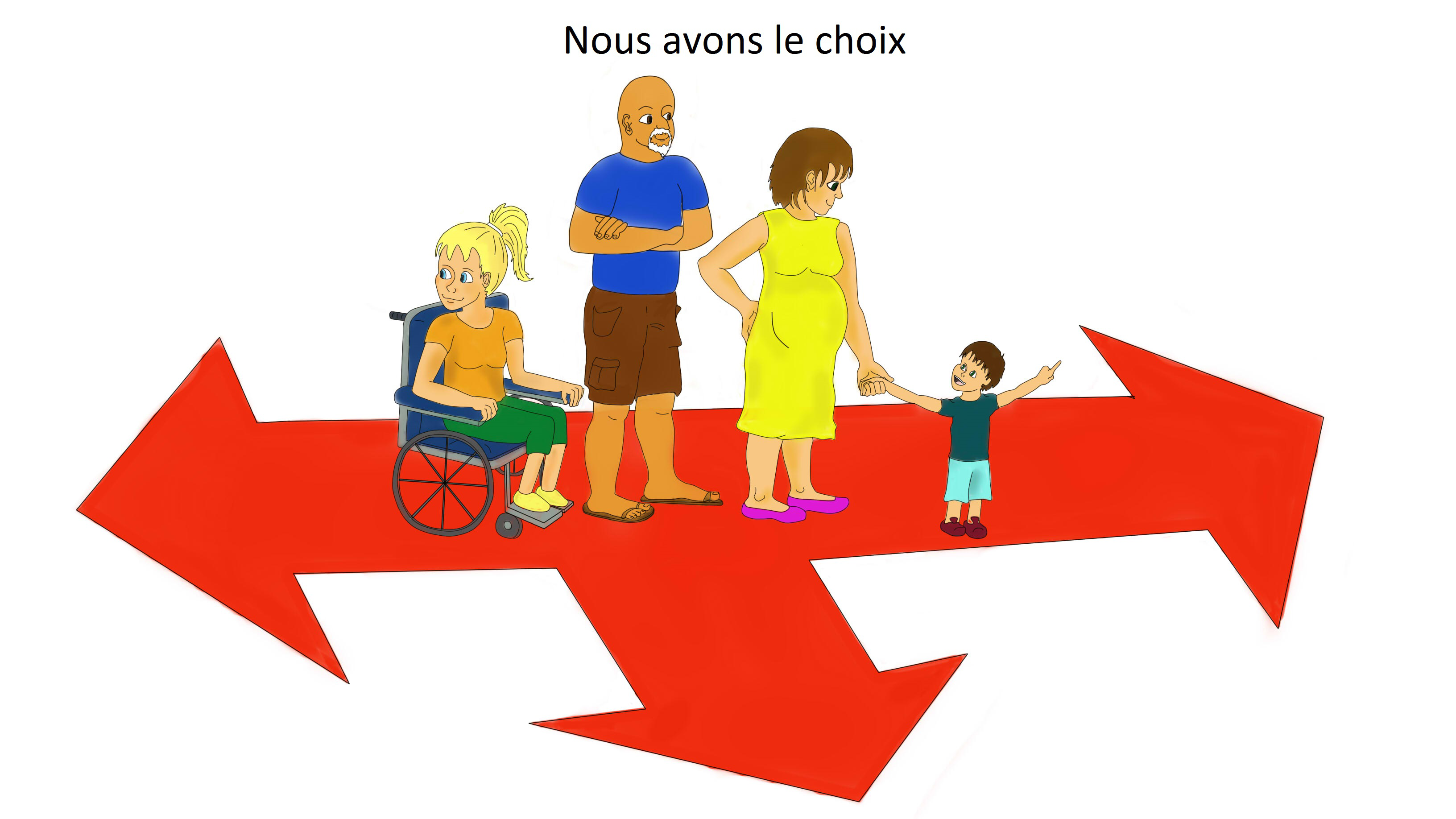 illustration de l'article 4 : Dans notre établissement, tout le monde peut choisir.
