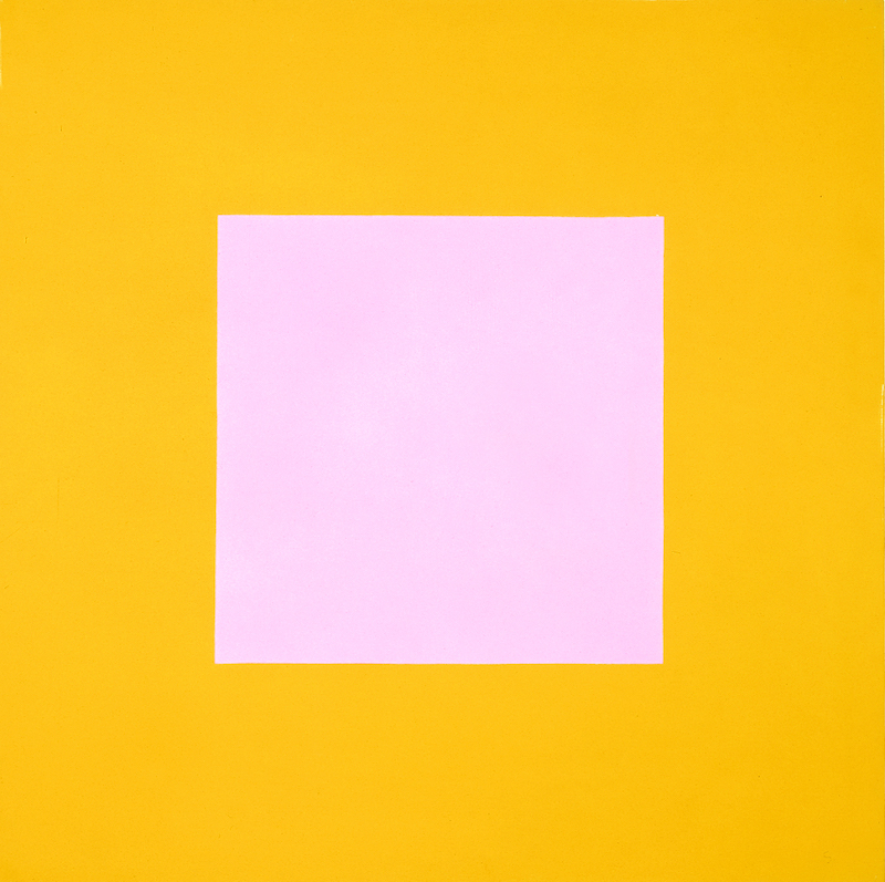 Ostie, œuvre d’Aurélie Nemours, réalisée en 1975, Huile sur toile au format de 80 cm x 80cm